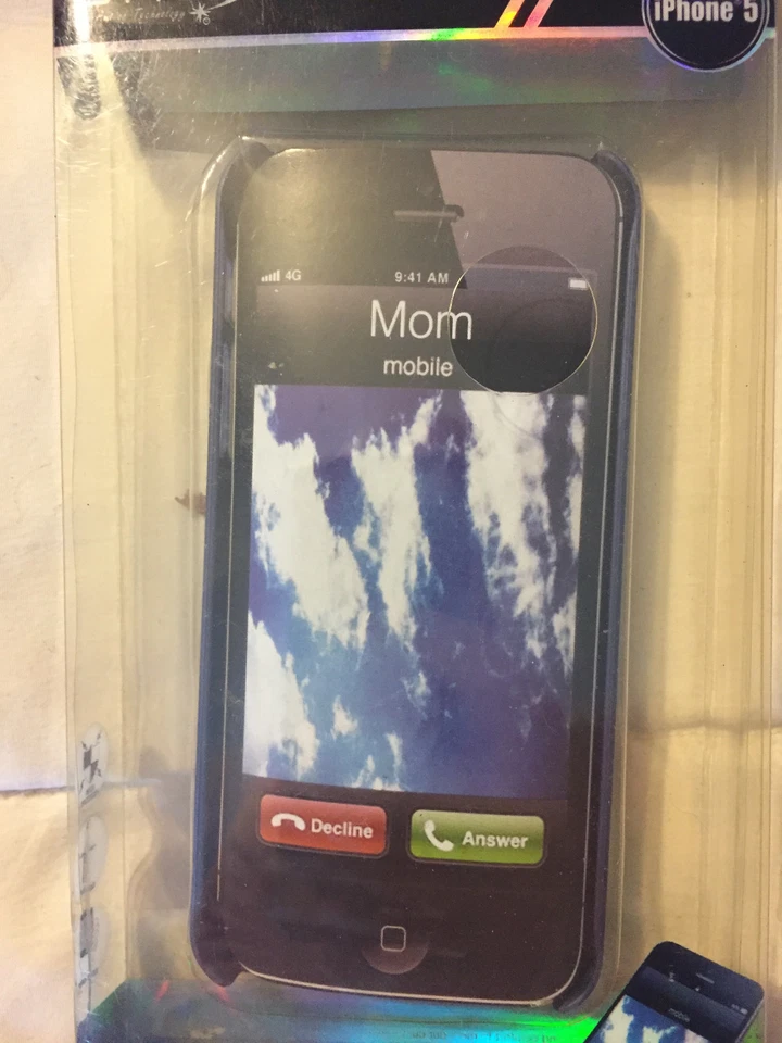 NUEVA FUNDA PROTECTORA AJUSTADA BYTECH IPHONE 5 GOMA AZUL REAL TRANSPARENTE DESLUMBRADA Foto 4 de 4