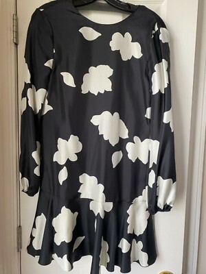 Theory Flared Dress in Petal Print Silk | eBay