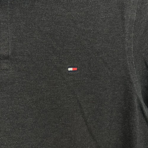 Tommy Hilfiger Polo Shirt Men's Size S Gray Slim Fit Short Sleeve Cotton Blend - Picture 5 of 9