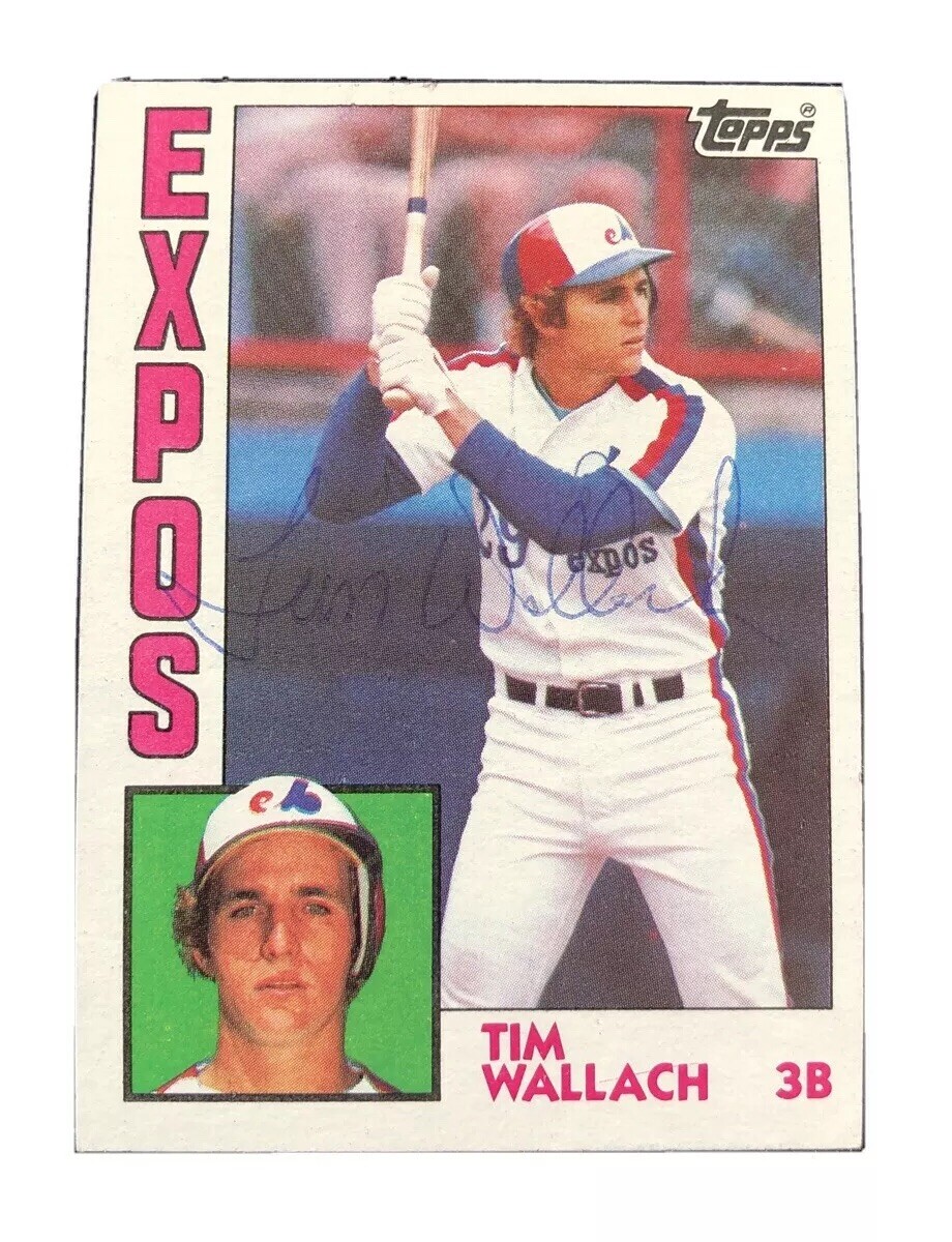 TIM WALLACH 1984 TOPPS AUTOGRAPHED SIGNED AUTO BASEBALL CARD 232 EXPOS