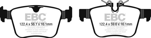 Ebc Fits 2016+ Jaguar F-Pace 2.0L TD (180) Ultimax2 Rear Brake Pads - Picture 2 of 10