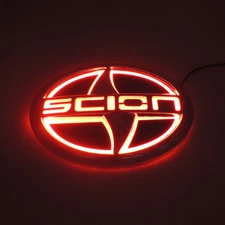 Illuminated Motors 5D LED Car Tail Rear Logo Light Badge Lamp Emblem Fits Scion