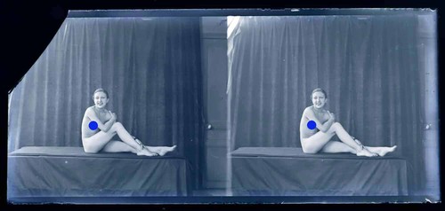 photo NEGATIF verre NU EROTIQUE c. 1920 / 6 x 13 cm / risque sexy nude 69 - Picture 3 of 5