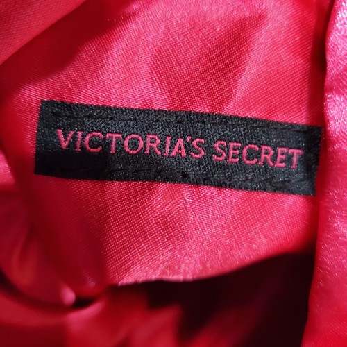 Victorias Secret Satchel Handbag Black Velvet with Rhinestones Drawstring Close - Picture 9 of 10