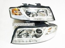 TUBO NEÓN RHD BARRA LED FAROS CROMO AROGENO Para AUDI A4 2001-2004 8E B6