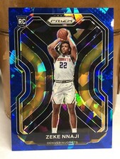 2020-21 Panini Prizm Rookie Blue Ice ZEKE NNAJI Denver Nuggets 118/125