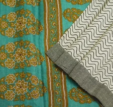 Vintage Ivory Long Stole Pure Woolen Scarf Printed Dupatta Infinity Scarves Veil