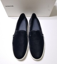 NIB Vince Blair 12 Velvet Slip On Sneakers Pewter Dark Grey Size 9 195