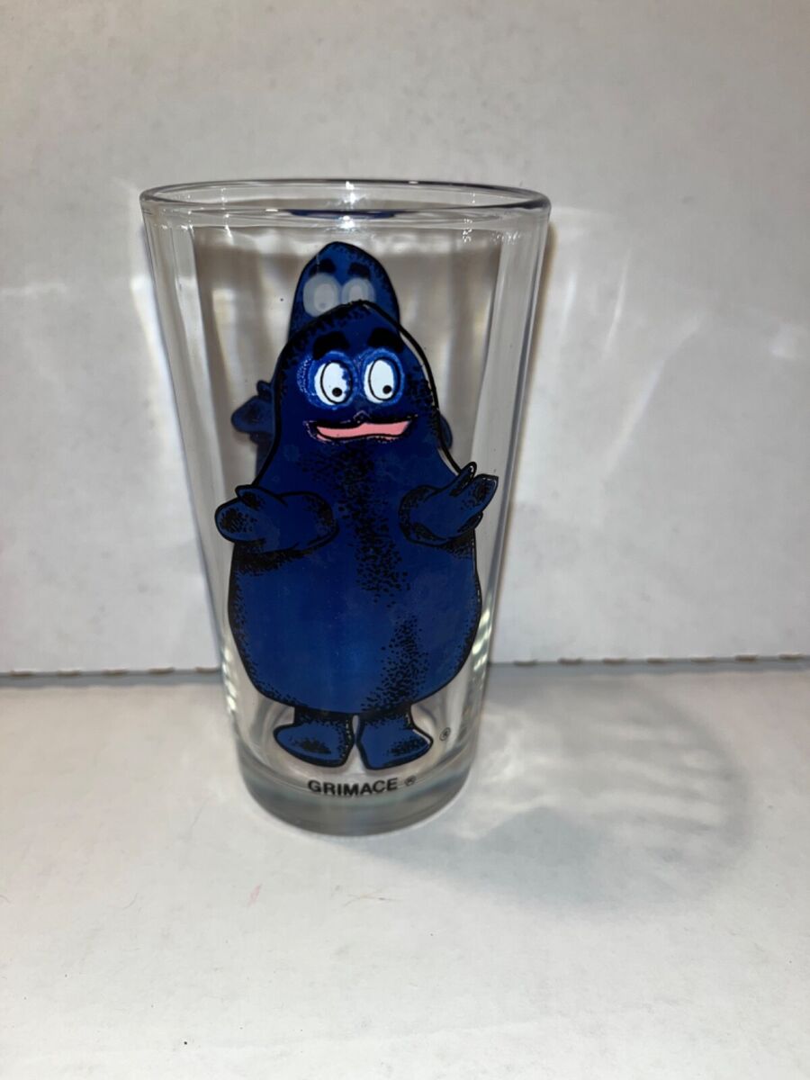 Vintage McDonalds Blue Grimace Collector Series Glass 1970's Vintage McDonalds Blue Grimace Collector Series Glass 1970's