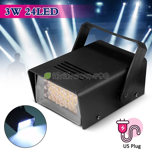 110V 3W DJ Strobe Light Flash Light 24 LED Bulb Stage Lighting Club Party Disco - Picture 2 of 12