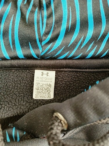Under Armour Pullover Hoodie Blue/Black Hood Lining & Logo Black Youth L #12822 - Picture 3 of 6