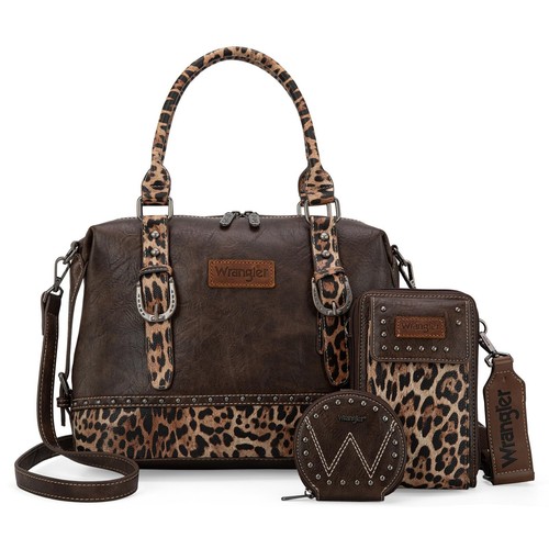 Wrangler 3Pcs Doctor Bag Set for Women Top Handle Purse Hobo Shoulder Satchel...