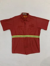 Red Kap Reflective Work Shirts Hi Vis Large Industrial Uniform #B26