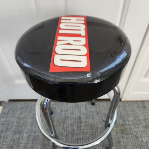 Vintage Hot Rod Shop Garage Bar Swivel Stool Black - Picture 4 of 6