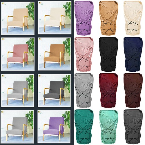 Armchair Slipcover Zipper Stretch Wood Arm Chair Cover Protector Elastic Spand ц - Picture 9 of 25