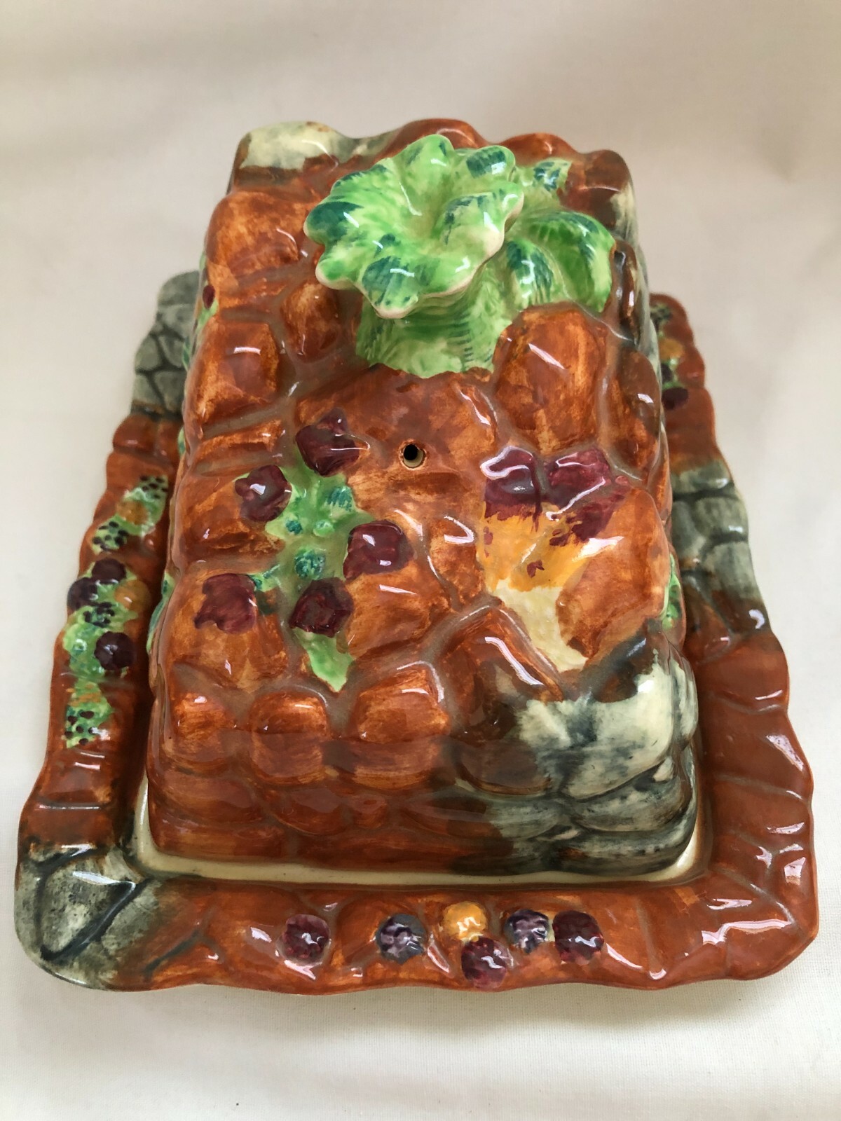 Shorter England Staffordshire Ceramic Covered Dish Cheese Butter