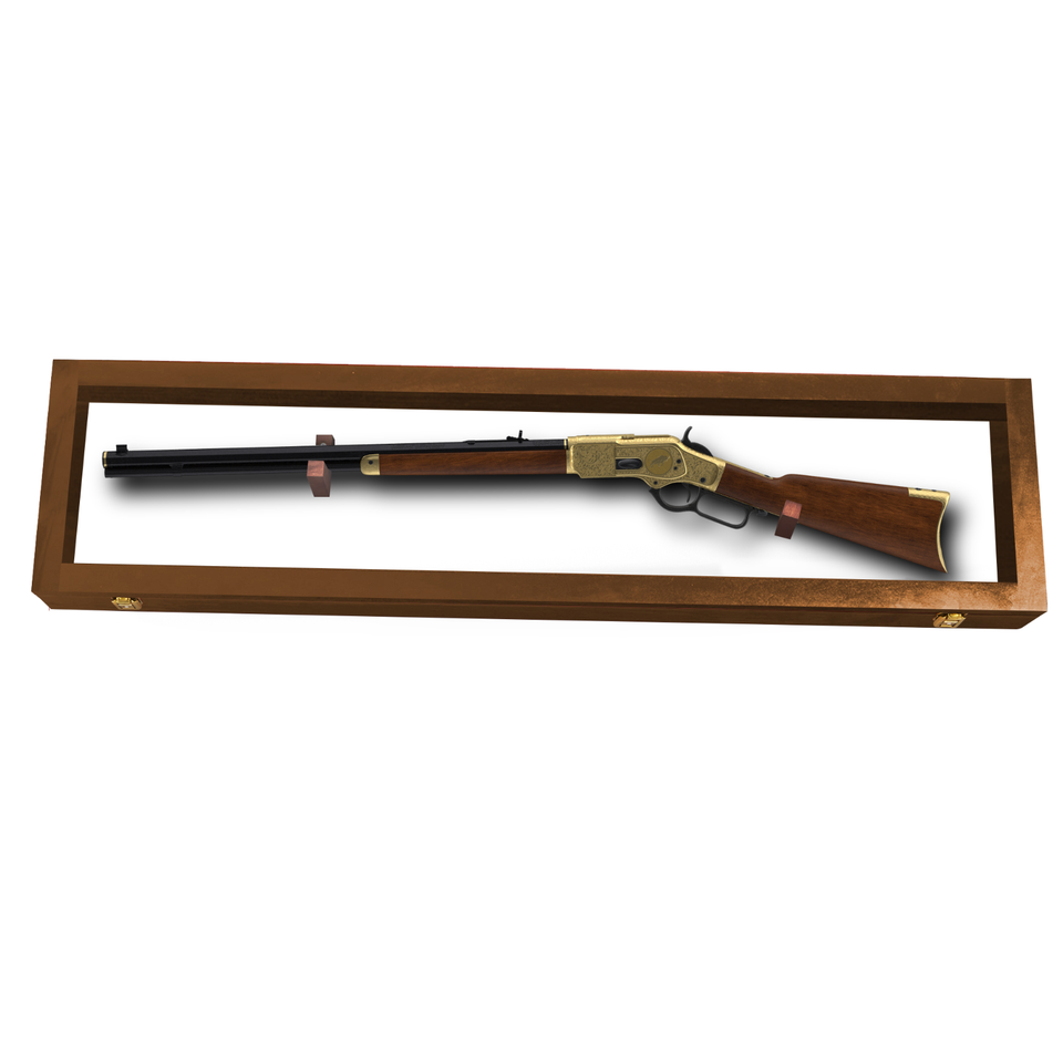 Single Rifle Gun Cabinet Display Case Wall Rack Replica Airsoft Civil ...