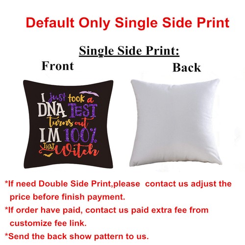 18x18 In Halloween Cushion Cover Pumpkin Spider Web Witch Print Linen Pillowcase - Picture 5 of 32