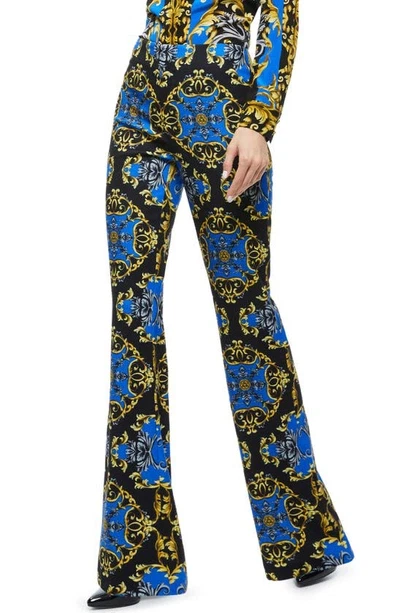 NWT Alice+Olivia High Waist Tapestry Print Flare Bootcut Pants Sz 4 $395