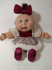 Vintage Cabbage Patch Doll Green Eyes Medium Skin Brown Hair