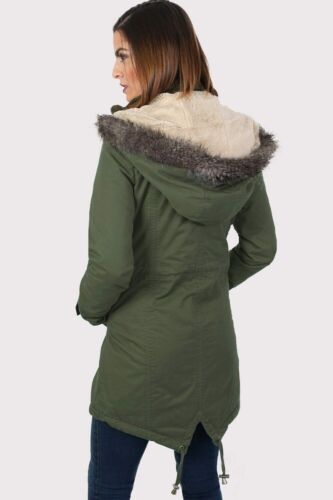 Roman PARKA Coat Khaki Faux Fur Trim Hood 18 - Picture 2 of 3