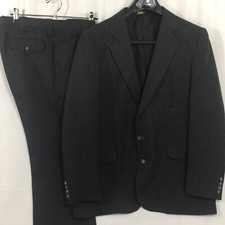 Vintage Tregos Westwear Mens Western Suit 2 Piece Gray Arrow Points Made in USA