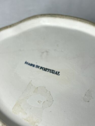 Antique Bowl with Lid Angels Cherubs Sea Shell Handle Made In Portugal -Large - Picture 7 of 11