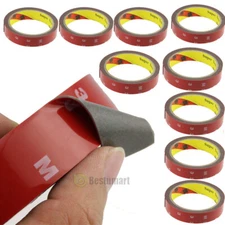 LOT 10ftx20mm Automotive Acrylic Plus Double Sided Attachment Tape Car Truck Van