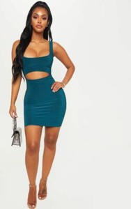 emerald green plt dress