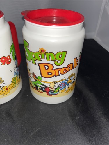 Vintage Walt Disney World Spring Break 1998 Mickey Mouse Kunststoff Reise Tasse Becher - Bild 3 von 3
