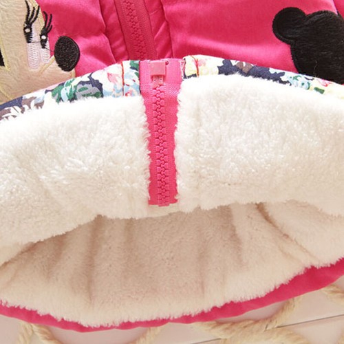 Baby Kids Girls Minnie Mouse Hooded Coat Tops Winter Warm Jacket Outwear Clothes - Picture 8 of 15