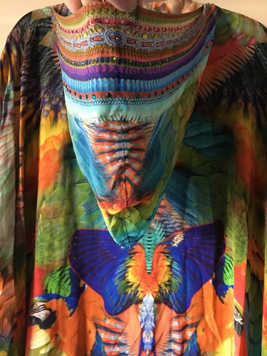 Camilla Franks Kaftans Silk Short Hooded Kaftan Dress-O/S GR8 Condition - Picture 7 of 12