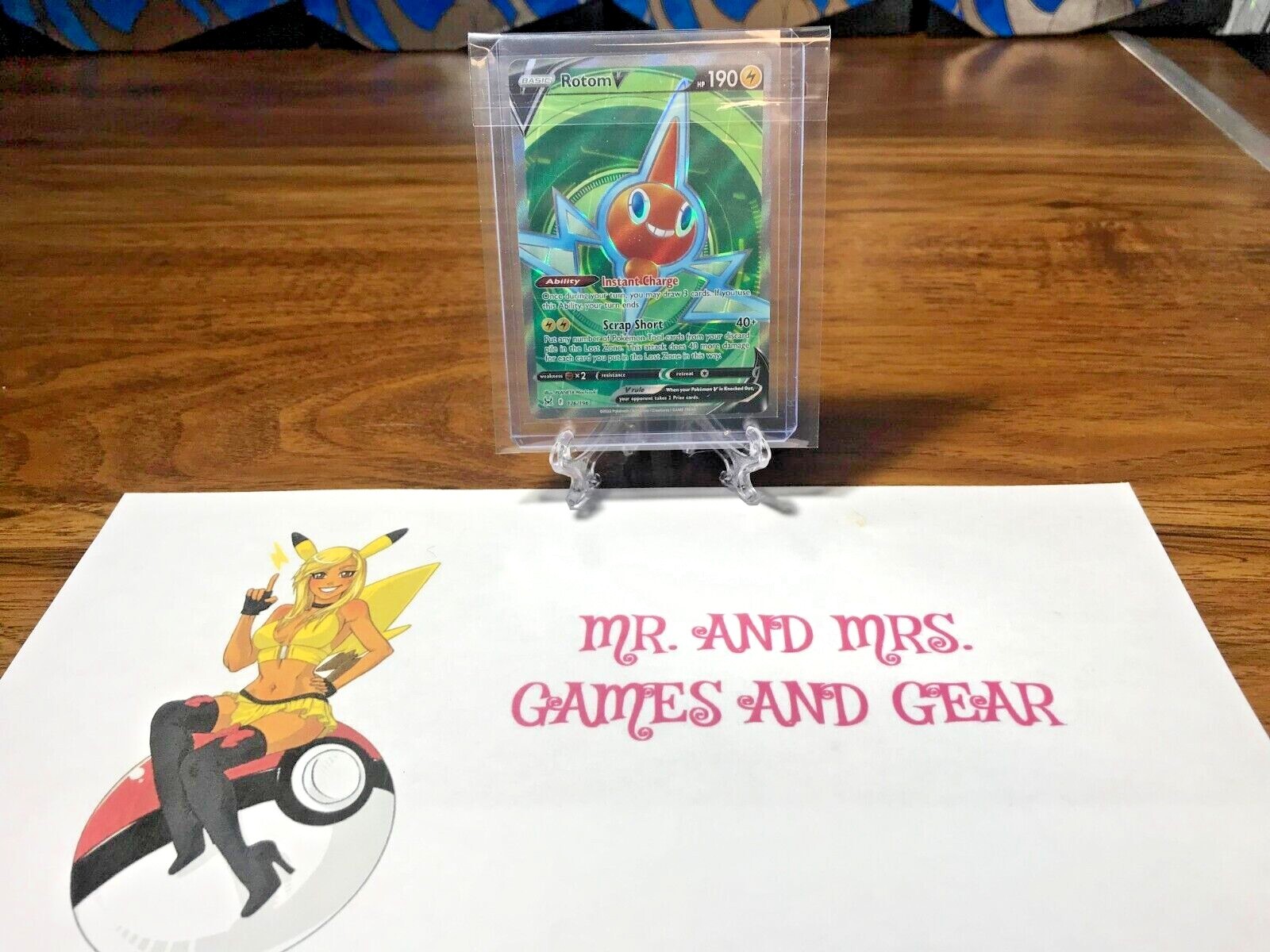 Pokemon Card English - Rotom V FULL Art 176/196 Lost Origin