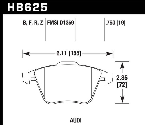 Hawk Fits 2001-2010 Audi S3 European HPS 5.0 Front Brake Pads - Picture 4 of 10