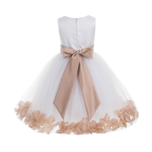 Flower Girl Dress Wedding Dress Birthday Dress Pageant Dresses Rose Petals Dress - Picture 22 of 27