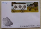 2015 DENMARK FAROE ISLAND RELIGION 3 STAMP MINI SHEET LARGE FDC  FIRST DAY COVER