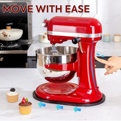 Mixer Slider Mat For Kitchen Aid Bowl Lift Stand Mixer Wood Sliding Tray - Picture 4 of 5
