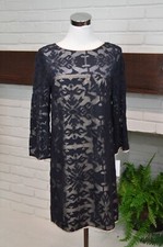 4.collective $295 Black Lace Key-Hole Dress Size 8 M New With Tags - Geometric