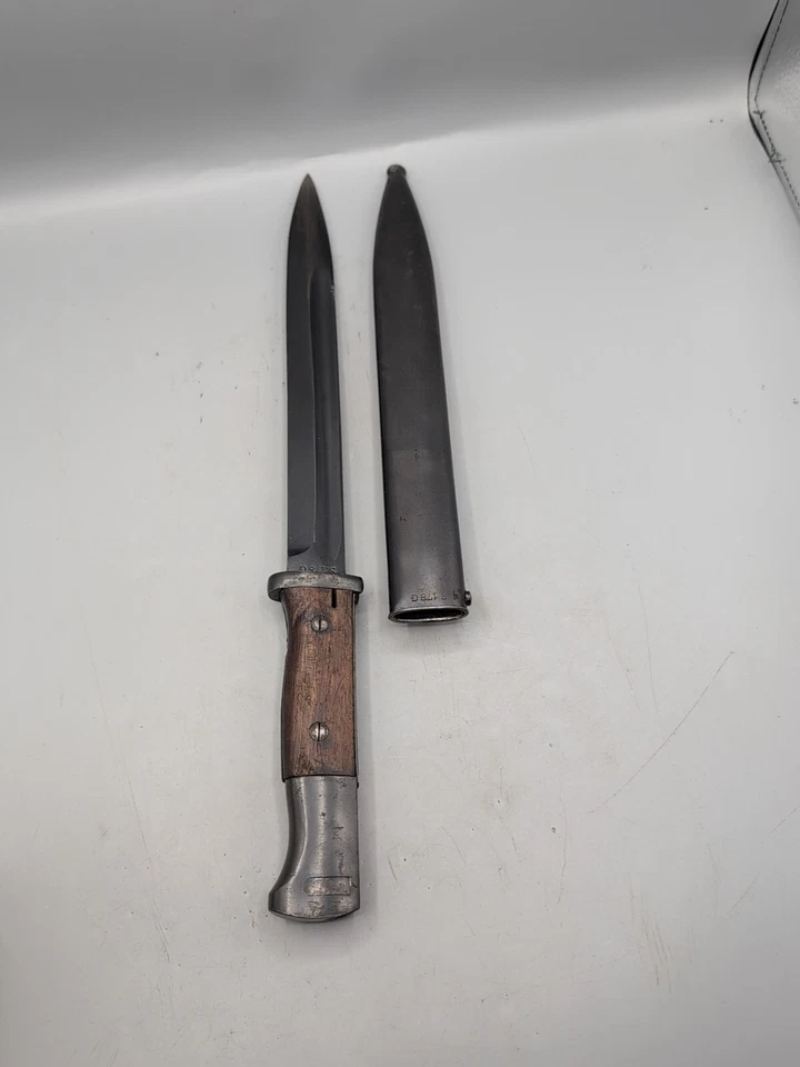 WW2/II German K-98 combat matching bayonet and scabbard marked S 178 G/5839 h. - Image 4 of 4