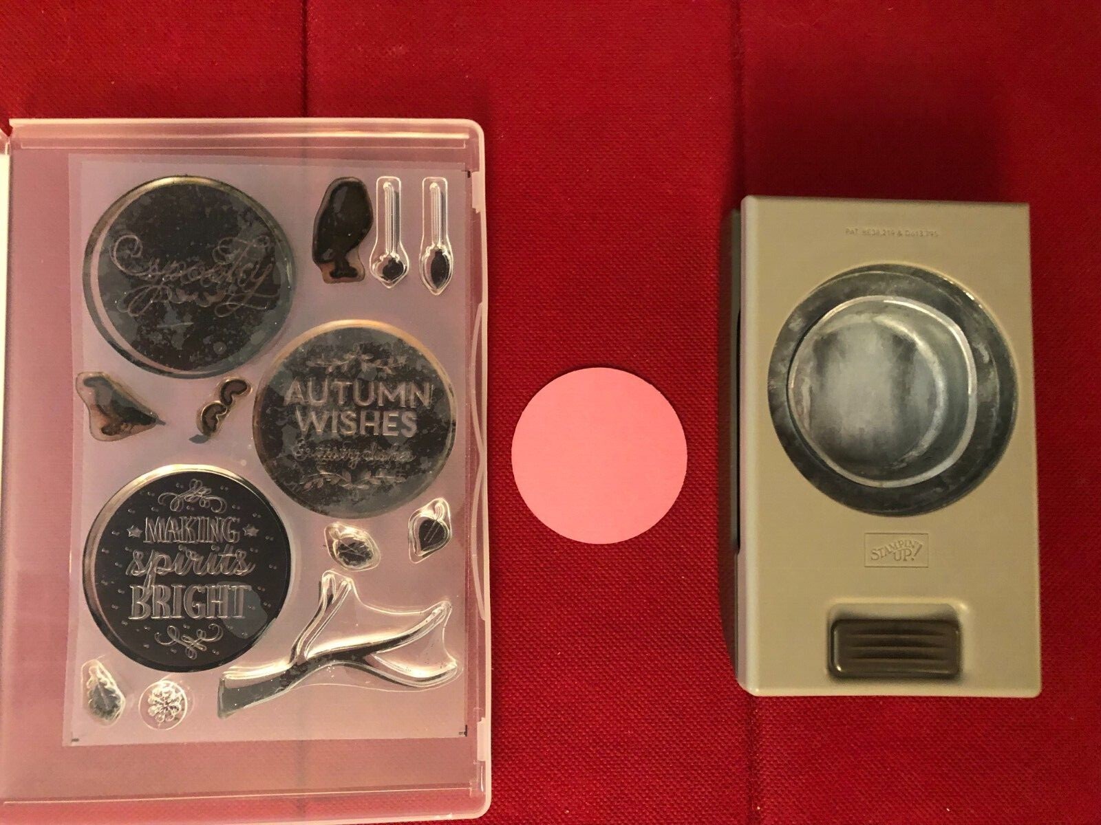 Stampin Up AMONG THE BRANCHES Stamp Set & 2" CIRCLE Punch Halloween ...