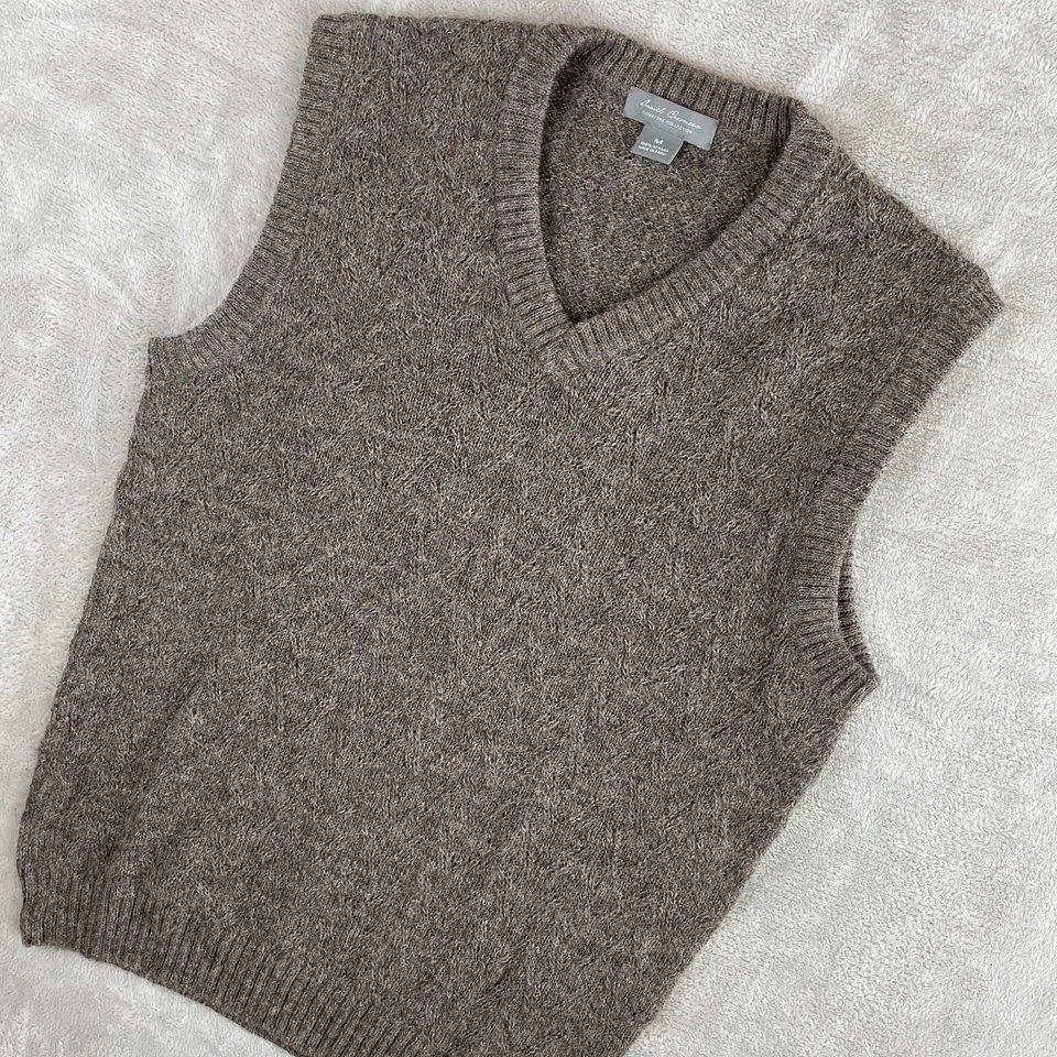 Chaleco Daniel Cremieux Hombre Mediano Marrón 100% Lana Alpaca Colección Signature Nuevo sin Etiquetas Foto 4 de 4