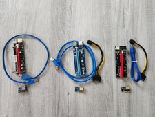 14x Assorted PCIE 1x GPU Risers 6-Pin Mining w/ USB 3.0 Cables