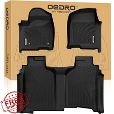 OEDRO Floor Mats 19-26 Chevy Silverado GMC Sierra Crew Cab TPE