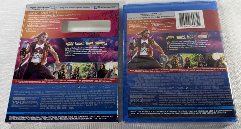 Thor: Love and Thunder (Blu-ray + DVD) Brand New  - Slipcover - Image 2 of 4