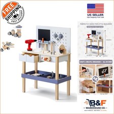Large Toddler Tool Bench with Storage Drawers  Play Tools Set for Imagination