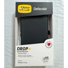 OtterBox Defender Case with Holster Case for iPhone 17 Air, Black Case