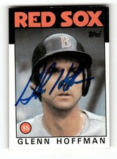 1986 Topps Red Sox 38 Glenn Hoffman 02 signed auto autograph  BXCP47