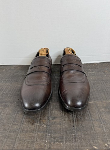 Bally Lahney Grained Shoes Penny Loafers Size 8 US - Picture 4 of 18