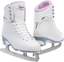 Jackson Ultima SoftSkate Figure Ice Skates for Women's - White/Purple, Size 4