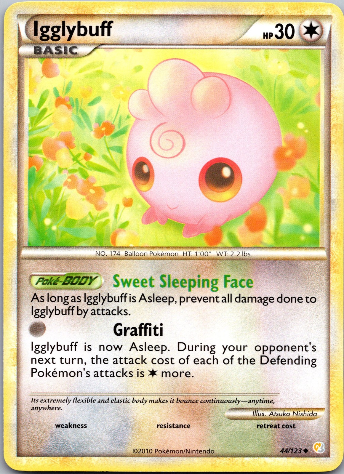 Igglybuff Regular Common HeartGold SoulSilver 44/123 NM-LP